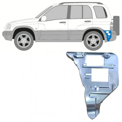 Lamiera di riparazione supporto paraurti posteriore per Suzuki Grand Vitara 1997-2005 / Sinistra 11700