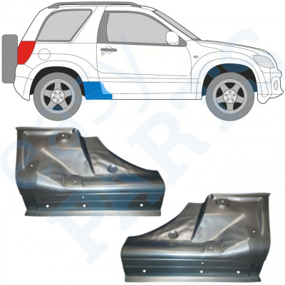 Pannello di riparazione sottoporta lamiera per Suzuki Grand Vitara 2005-2012 / Sinistra+Destra / Set 10356