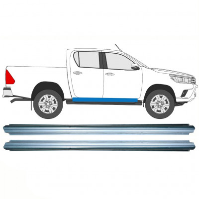 Pannello di riparazione sottoporta lamiera per Toyota Hilux 2015- / Sinistra = Destra (simmetrico) / Set 10140