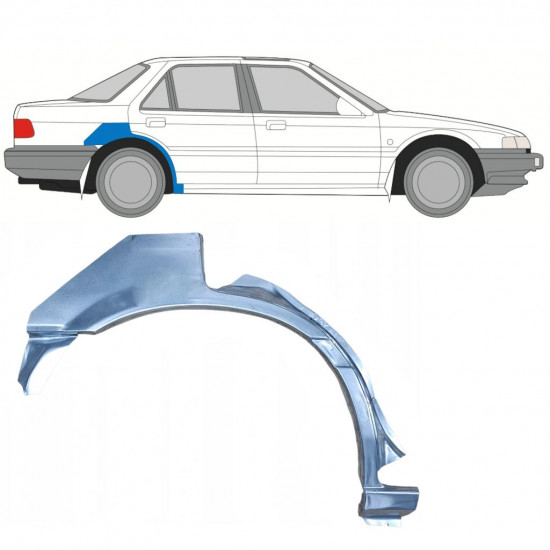 Pannello di riparazione parafango posteriore per Honda Accord 1985-1989 / Destra 7597