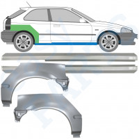 Pannello di riparazione sottoporta e parafango posteriore per Honda Civic EJ EK 1995-2001 / Sinistra+Destra / Set 10664