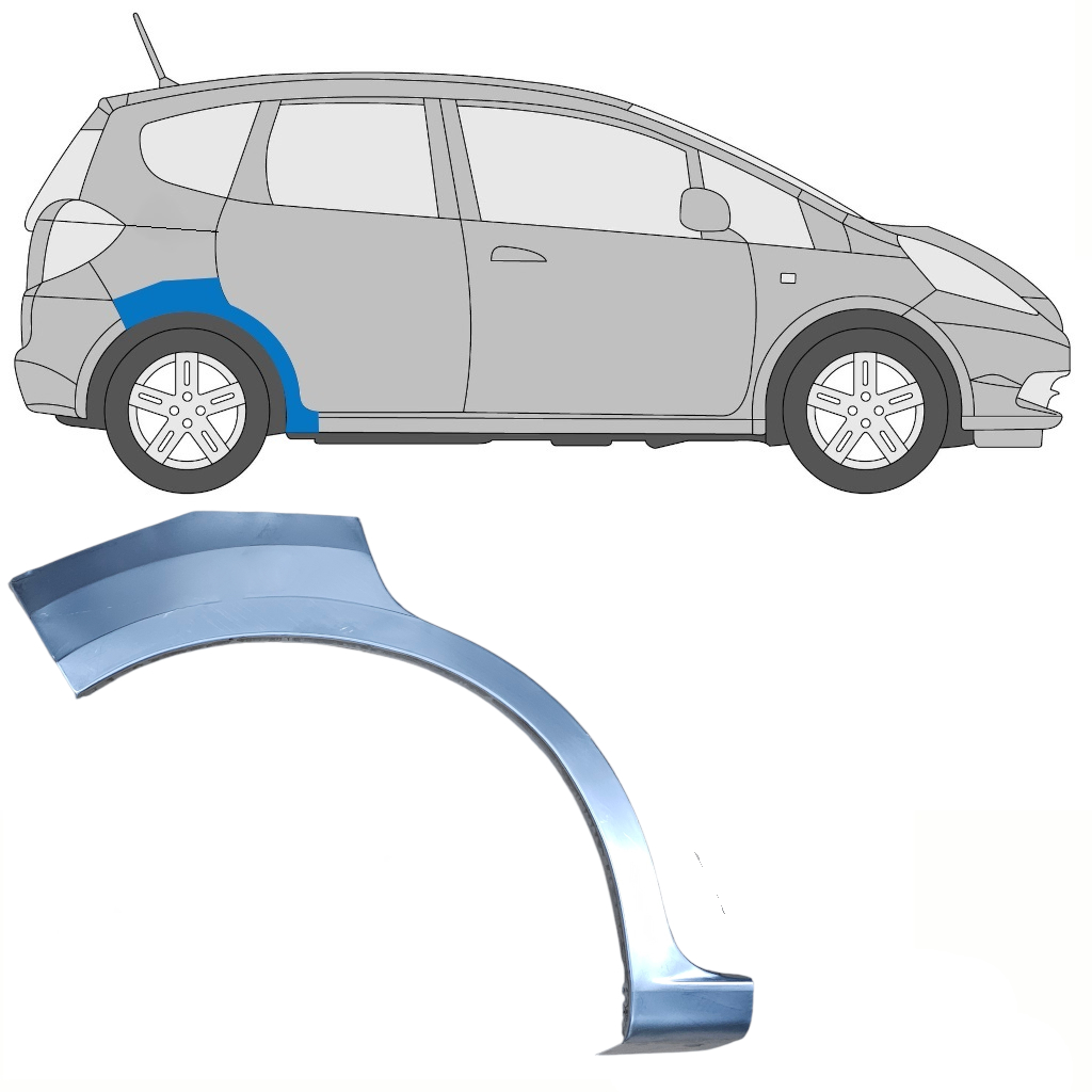 Pannello Di Riparazione Parafango Posteriore Per Honda Jazz Ge 2008-2015 / Destra 8478