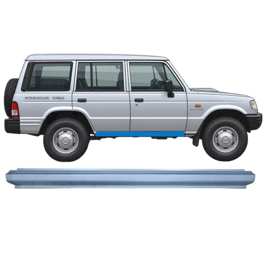 Pannello di riparazione sottoporta lamiera per Hyundai Galloper 1991-2003 / Sinistra = Destra (simmetrico) 17018