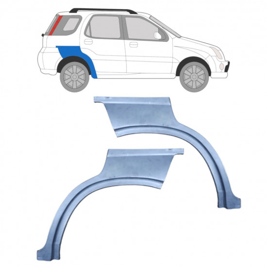 Pannello di riparazione parafango posteriore per Suzuki Ignis 2000-2003 / Sinistra+Destra / Set 10415