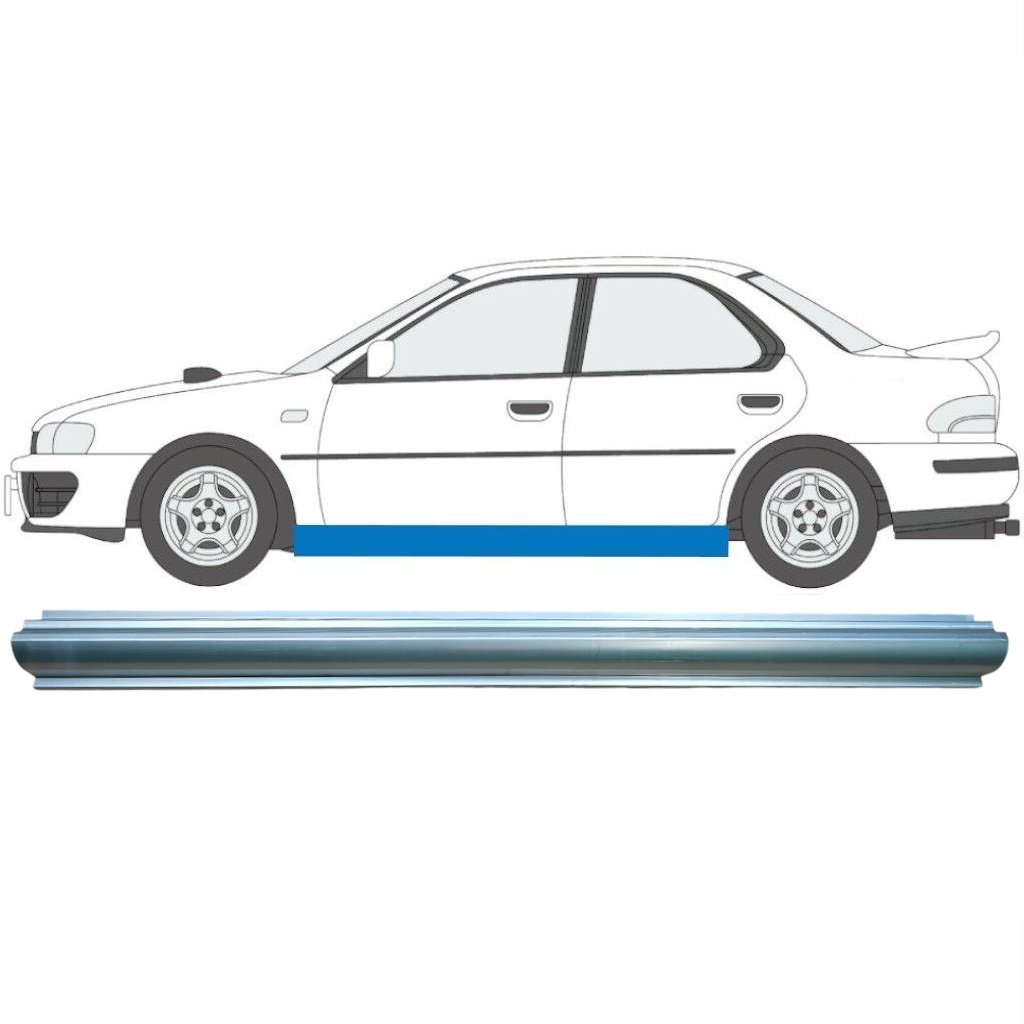 Pannello Di Riparazione Sottoporta Lamiera Per Subaru Impreza 1992-2000 / Sinistra 7010