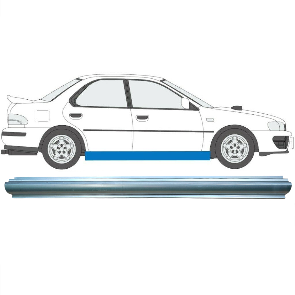 Pannello Di Riparazione Sottoporta Lamiera Per Subaru Impreza 1992-2000 / Destra 7009