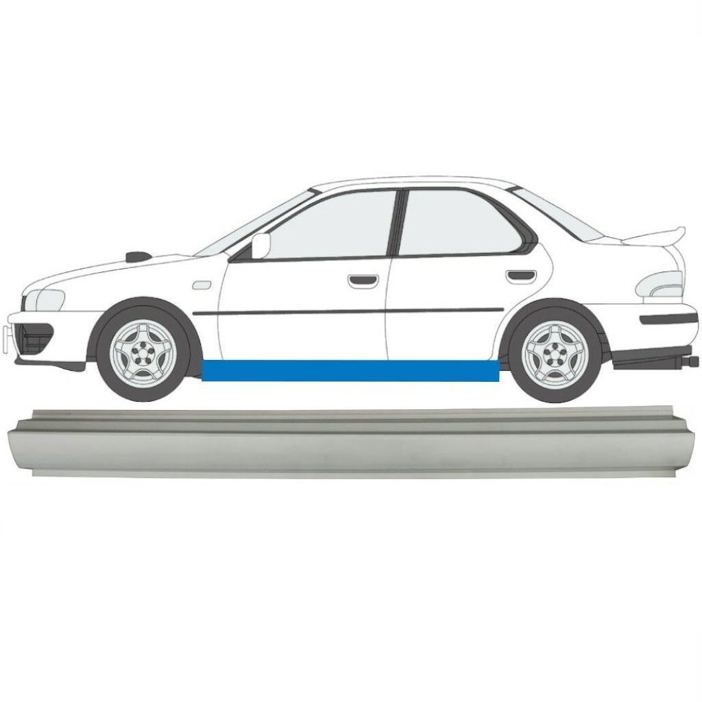 Pannello di riparazione sottoporta lamiera per Subaru Impreza 1992-2000 / Sinistra 7010