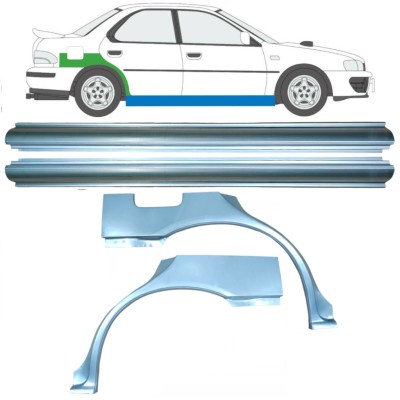 Pannello di riparazione sottoporta e parafango posteriore per Subaru Impreza GC GF 1992-2000 / Sinistra+Destra / Set 10667