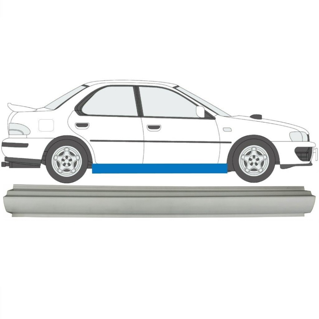 Pannello di riparazione sottoporta lamiera per Subaru Impreza 1992-2000 / Destra 7009