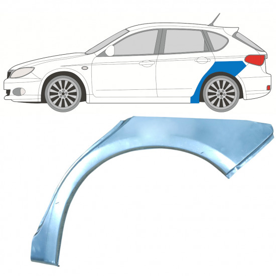 Pannello di riparazione parafango posteriore per Subaru Impreza 2007-2013 / Sinistra 7865