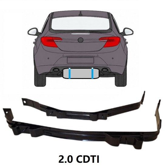 Cinghie serbatoio carburante per Opel Insignia 2008-2017 17019
