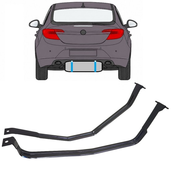 Cinghie serbatoio carburante per Opel Insignia 2008-2017 17020