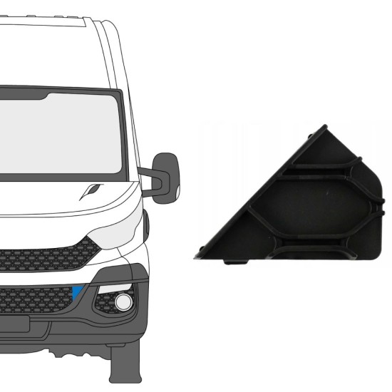 Copertura del gancio di traino paraurti anteriore adatta per Iveco Daily 2014-2019 / Sinistra 16241