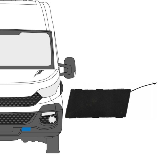 Copertura del gancio di traino paraurti anteriore adatta per Iveco Daily 2014-2019 / Sinistra 16243