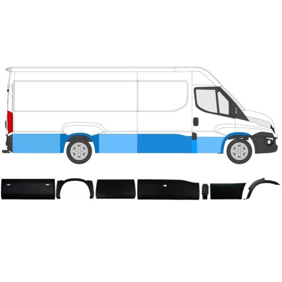 Set di modanature laterali per Iveco Daily 2014-2019 / Destra / 11981