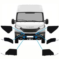 Copertura del gancio di traino paraurti anteriore adatta per Iveco Daily 2014-2016 / Set 10292