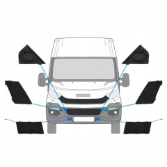 Copertura del gancio di traino paraurti anteriore adatta per Iveco Daily 2014-2019 / Set 10293