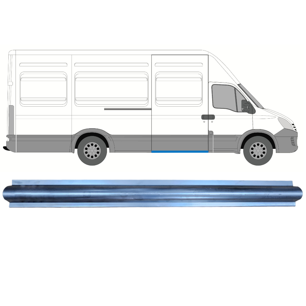 Pannello Di Riparazione Sottoporta Porta Scorrevole Per Iveco Daily 2006-2014 / Destra 7358