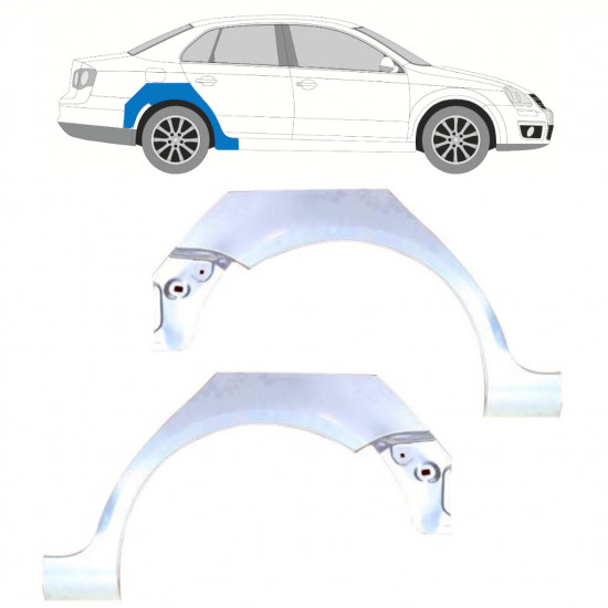 Pannello di riparazione parafango posteriore per Volkswagen Jetta 2005-2010 / Set 11557