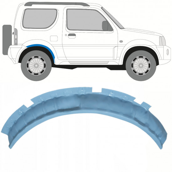 Pannello di riparazione arco ruota posteriore per Suzuki Jimny 1998-2018 / Destra 10230