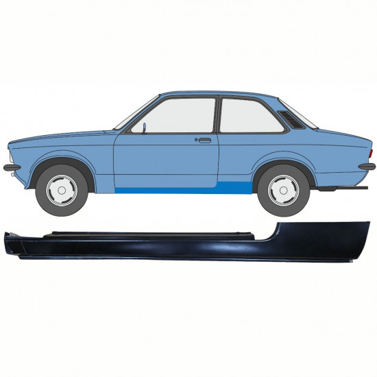 Pannello di riparazione sottoporta lamiera per Opel Kadett C 1973-1979 / Sinistra 8783