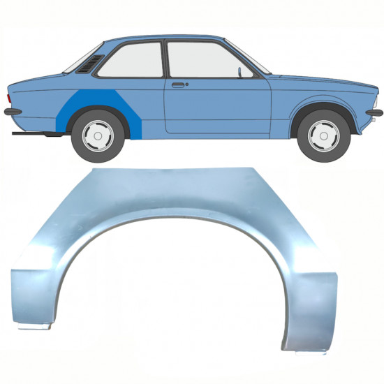 Pannello di riparazione parafango posteriore per Opel Kadett C 1973-1979 / Destra 8784