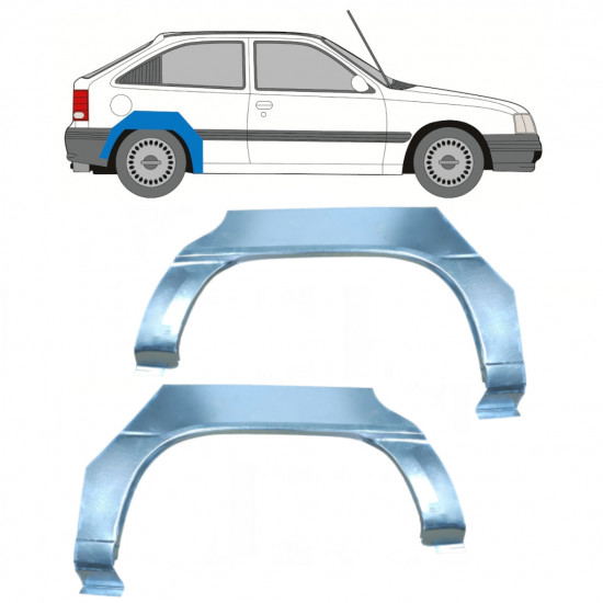 Pannello di riparazione parafango posteriore per Opel Kadett 1984-1993 / Sinistra+Destra / Set 9726