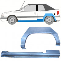 Pannello di riparazione sottoporta e parafango posteriore per Opel Kadett E 1987-1993  CABRIO / Sinistra / Set 12584