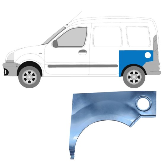 Pannello di riparazione parafango posteriore per Renault Kangoo 1997-2008 / Sinistra 9127