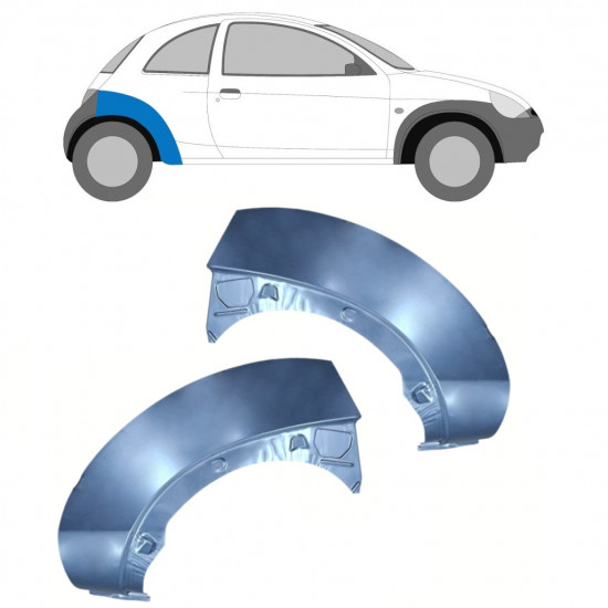 Pannello di riparazione parafango posteriore per Ford KA 1996-2008 / Sinistra+Destra / Set 9405