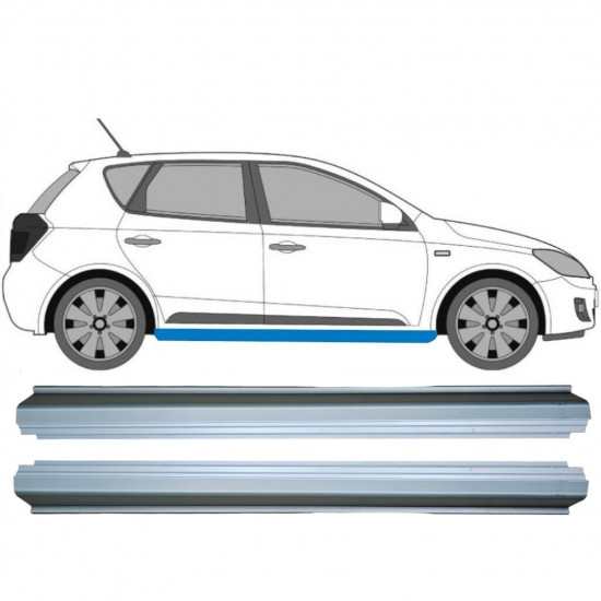 Pannello di riparazione sottoporta lamiera per Kia Ceed 2006-2012 / Sinistra+Destra / Set 9400