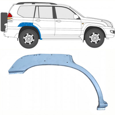 Pannello di riparazione parafango posteriore con foro per Toyota Land Cruiser 2003-2010 / Destra 10212