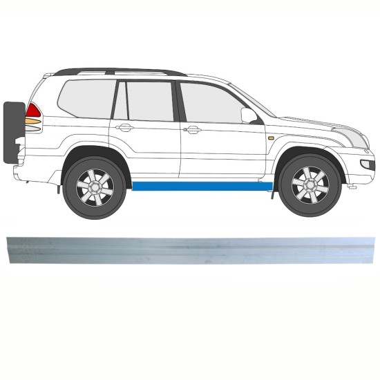 Sottoporta interno per Toyota Land Cruiser J120 2003-2010 / Sinistra = Destra (simmetrico) 16130