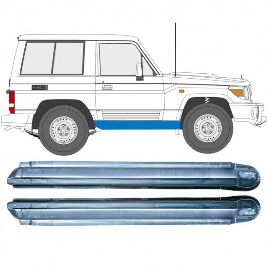 Pannello di riparazione sottoporta lamiera per Toyota Land Cruiser 1984-1993 / Sinistra+Destra / Set 9479