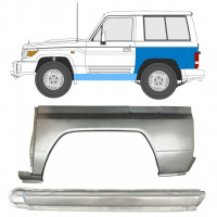 Pannello di riparazione sottoporta e parafango posteriore per Toyota Land Cruiser 1984-1993 / Sinistra / Set 11479