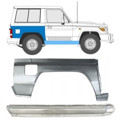 Lamiera di riparazione completo sottoporta e parafango posteriore per Toyota Land Cruiser J70 1984- / Destra / Set 11478