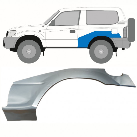 TOYOTA LAND CRUISER 1996-2002 3-D PASSARUOTA POSTERIORE / SINISTRA