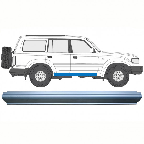 Pannello di riparazione sottoporta lamiera per Toyota Land Cruiser 1990-1996 / Sinistra = Destra (simmetrico) 8514