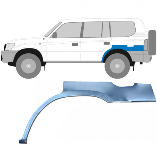 Pannello di riparazione parafango posteriore per Toyota Land Cruiser 1996-2002 / Sinistra 5873