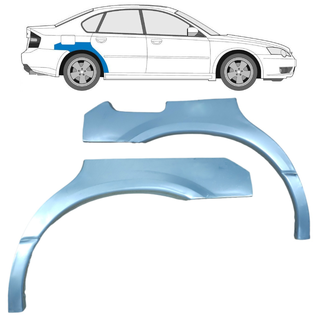 Pannello Di Riparazione Parafango Posteriore Per Subaru Legacy 1998-2004 / Sinistra+Destra / Set 9189