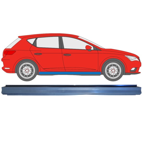 Sottoporta interno per Seat Leon 2012-2020 / Sinistra = Destra (simmetrico) 16985