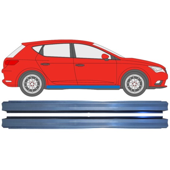 Sottoporta interno per Seat Leon 2012-2020 / Sinistra+Destra / Set 16986