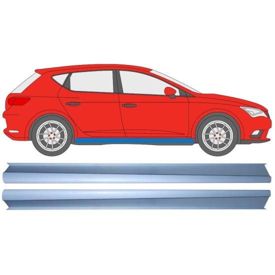Pannello di riparazione sottoporta inferiore per Seat Leon 2012-2020 / Sinistra+Destra / Set 16984