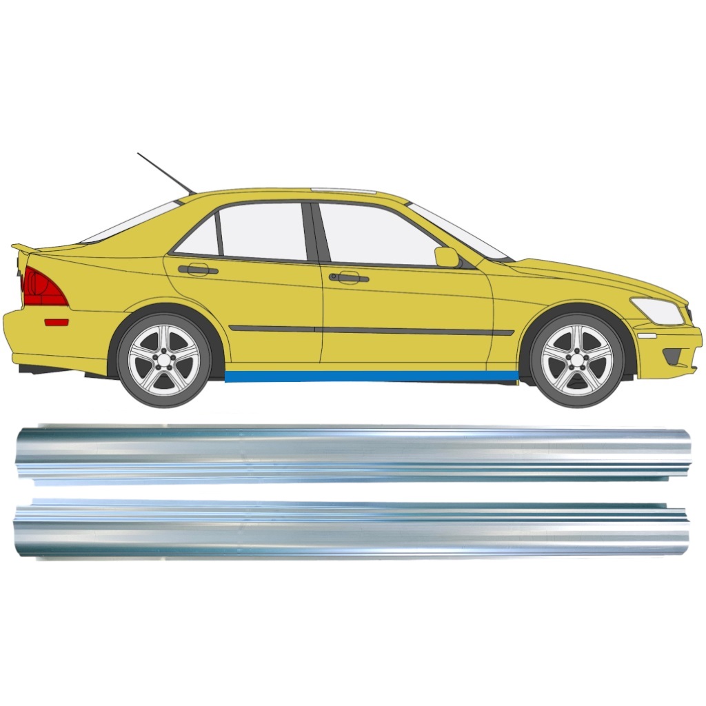 Pannello Di Riparazione Sottoporta Lamiera Per Lexus Is 200 300 1998-2005 / Sinistra = Destra (Simmetrico) / Set 10384