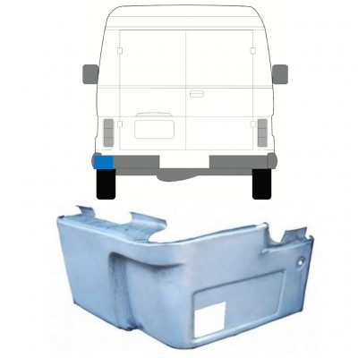 Lamiera di riparazione dell'angolo posteriore per Volkswagen LT 1975-1996 / Sinistra 11653