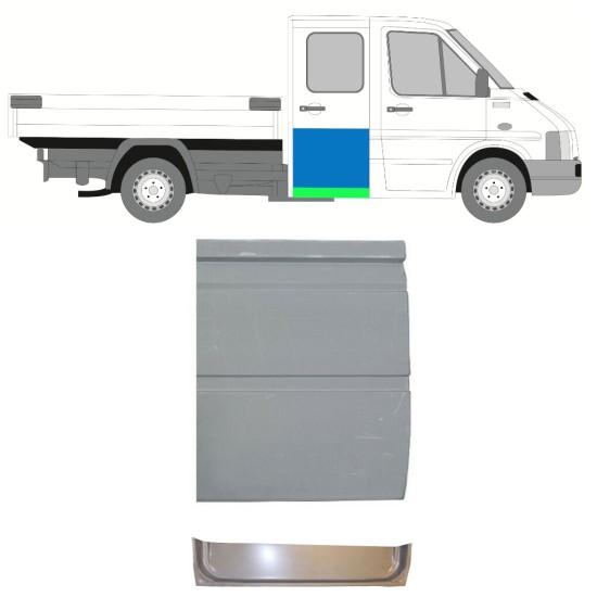 Pannello di riparazione porta posteriore per Volkswagen LT 1996-2005 / Sinistra = Destra (simmetrico) 16587