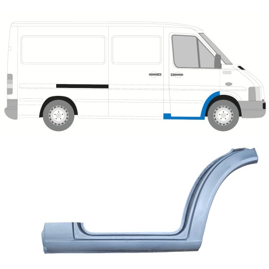 Pannello di riparazione gradino anteriore per Volkswagen LT 1996-2005 / Destra 16545