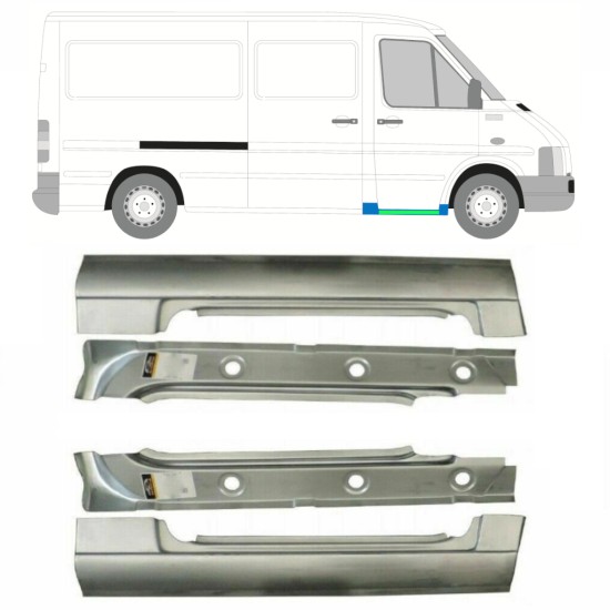 Pannello di riparazione interno ed esterno sottoporta anteriore per Volkswagen LT 1996-2005 / Sinistra+Destra 16584