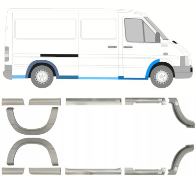 Set di pannelli di riparazione per Volkswagen LT 1996-2005 / Sinistra+Destra / 14388