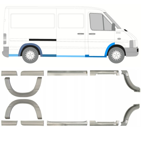 Set di pannelli di riparazione per Volkswagen LT 1996-2005 / Sinistra+Destra / 14388